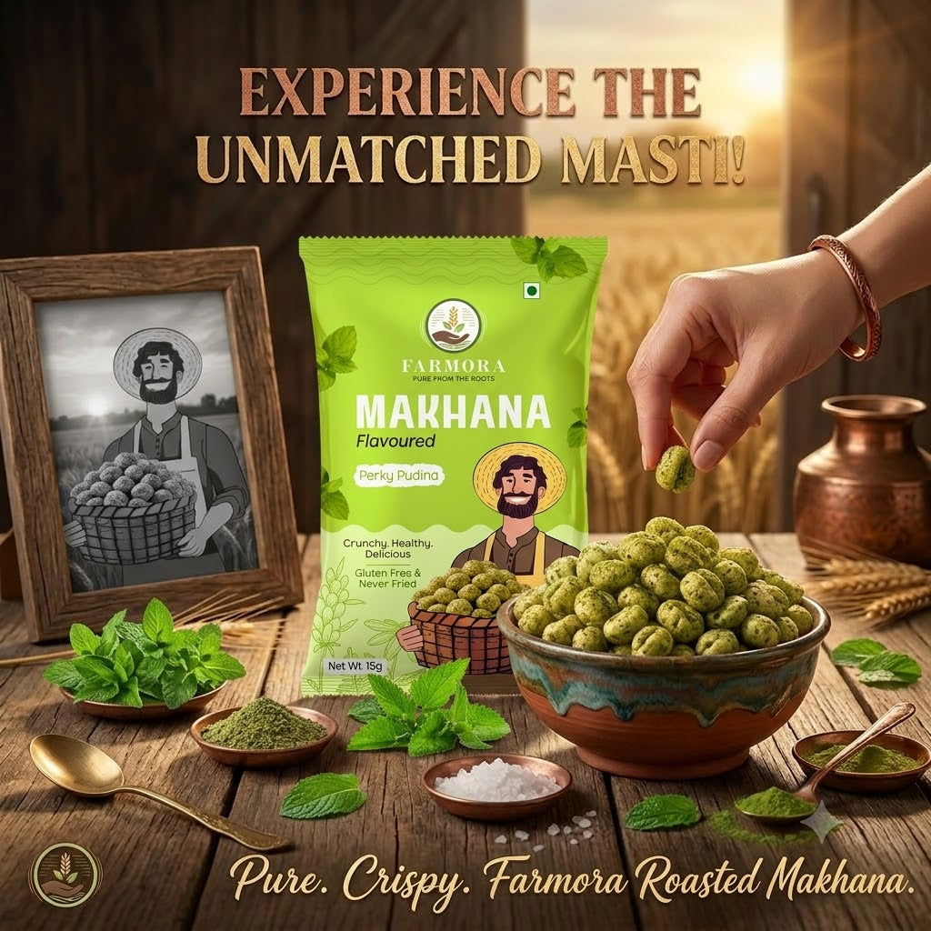 Farmora Makhana – Perky Pudina Flavour (15g)